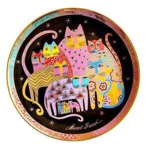 Laurel Burch Franklin Mint Cats 1994 8" Plate